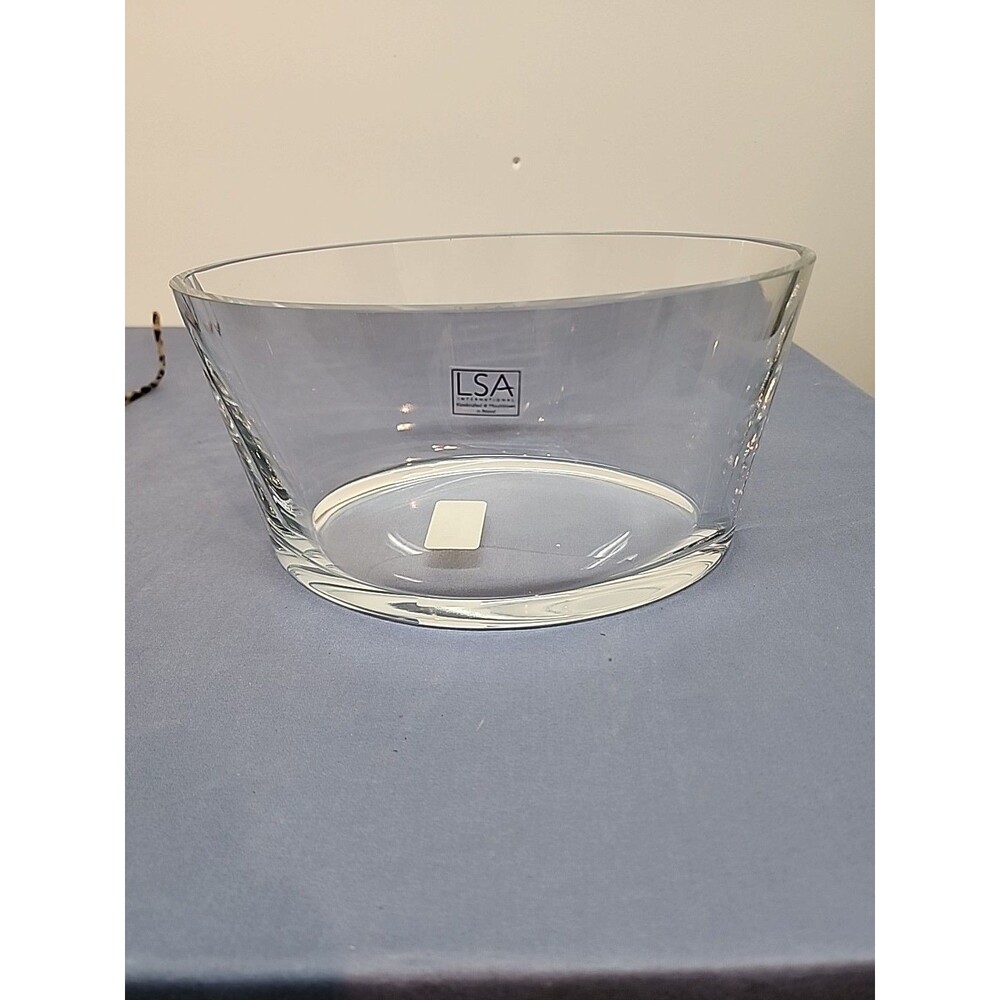 LSA Polish Mouthblown Oval Glass Bowl